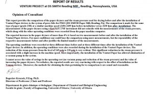 REPORT DS SMITH READING  MILL, PA, USA